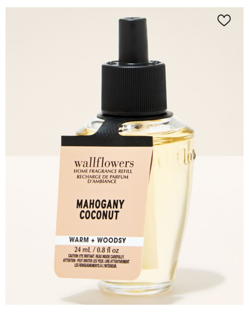 Wallflowers Mahogany Coconut Home Fragrance Refill - Peach/Black